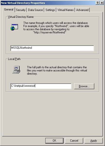 IIS Virtual Directory Management for SQL Server MMC 3